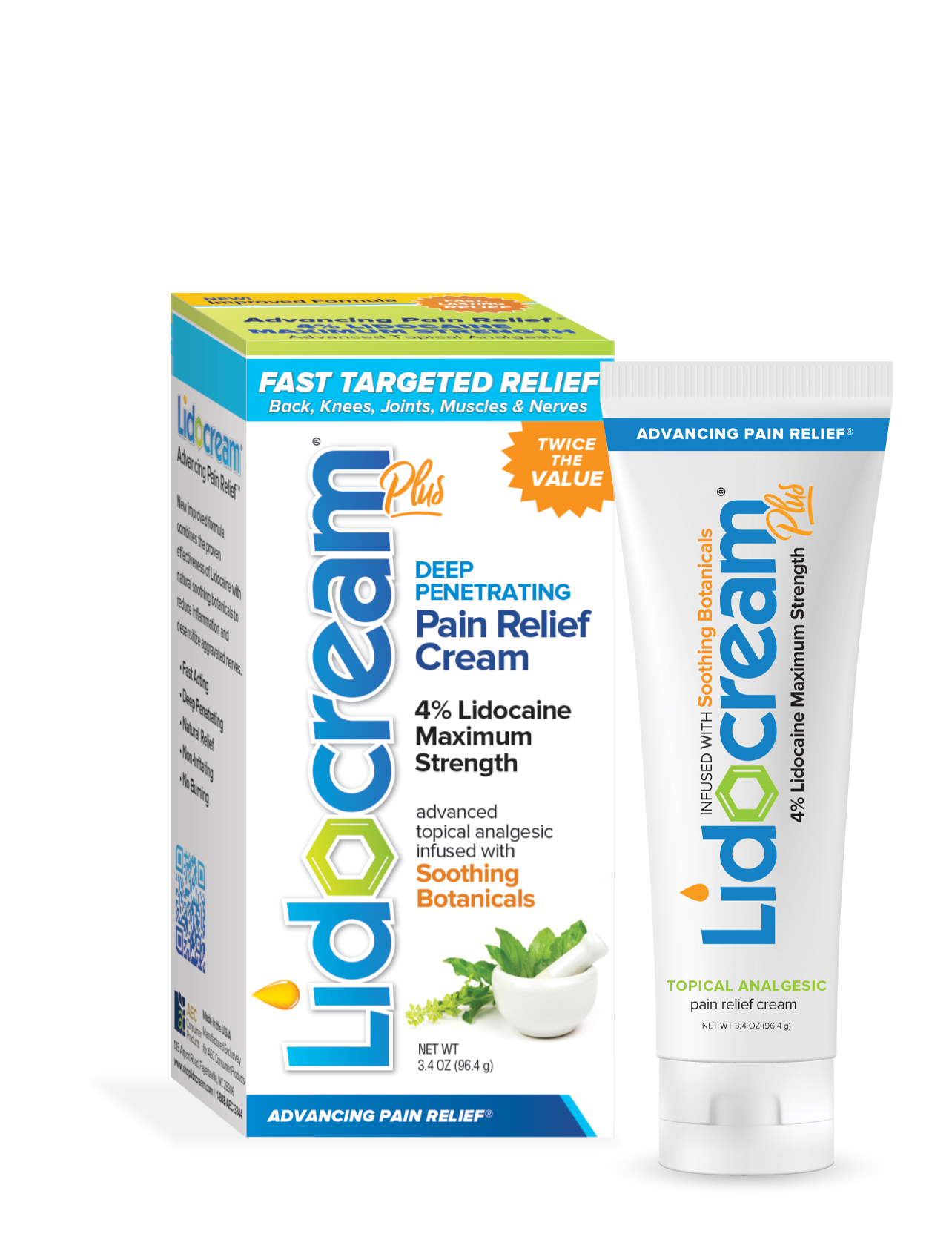 Lidocream Plus® Maximum Strength Pain Relief Cream - Buy 3, Get 1 FREE!!!